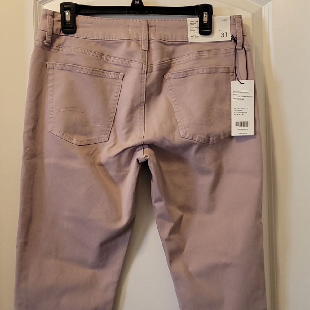 Silver Skinny Crop Jeans 31